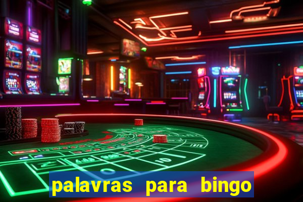 palavras para bingo de cha de lingerie